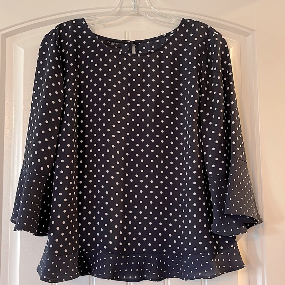 Talbots, MP, Navy blouse